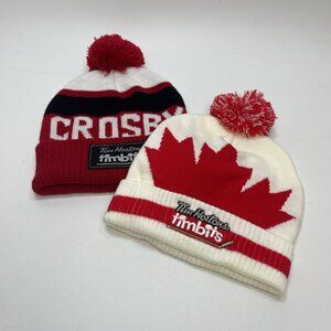 Lot x2 Tim Hortons Timbits Player Sydney Crosby #87 Tuque Red/Black/White O/S